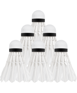 Feather Badminton Guns made of goose feathers, tube 6 pcs, REBEL ACTIVE
