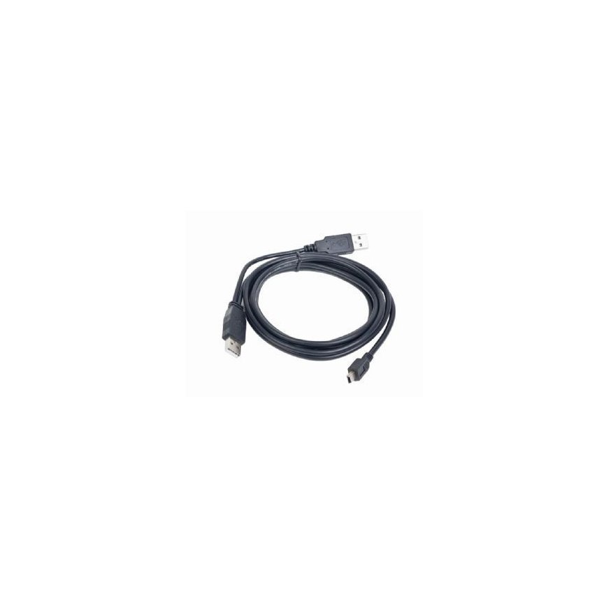Gembird 0.9m 2x USB 2.0 A/mini-B M USB-kaapeli 0,9 m Micro-USB A Mini-USB B Musta