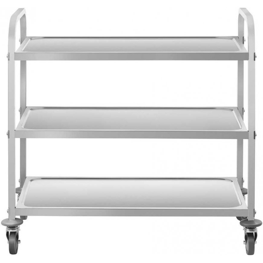 Royal Catering Trolley kelnerski 3-półkowy do 150 kg Stainless steel RCSW-6.2 – 2