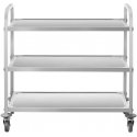 Royal Catering Trolley kelnerski 3-półkowy do 150 kg Stainless steel RCSW-6.2 Royal Catering Trolley kelnerski 3-półkowy do 150 kg Stainless steel RCSW-6.2