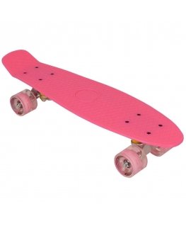 Skateboard PLASTIKOWA 22 CALE ENERO RÓŻOWA LED