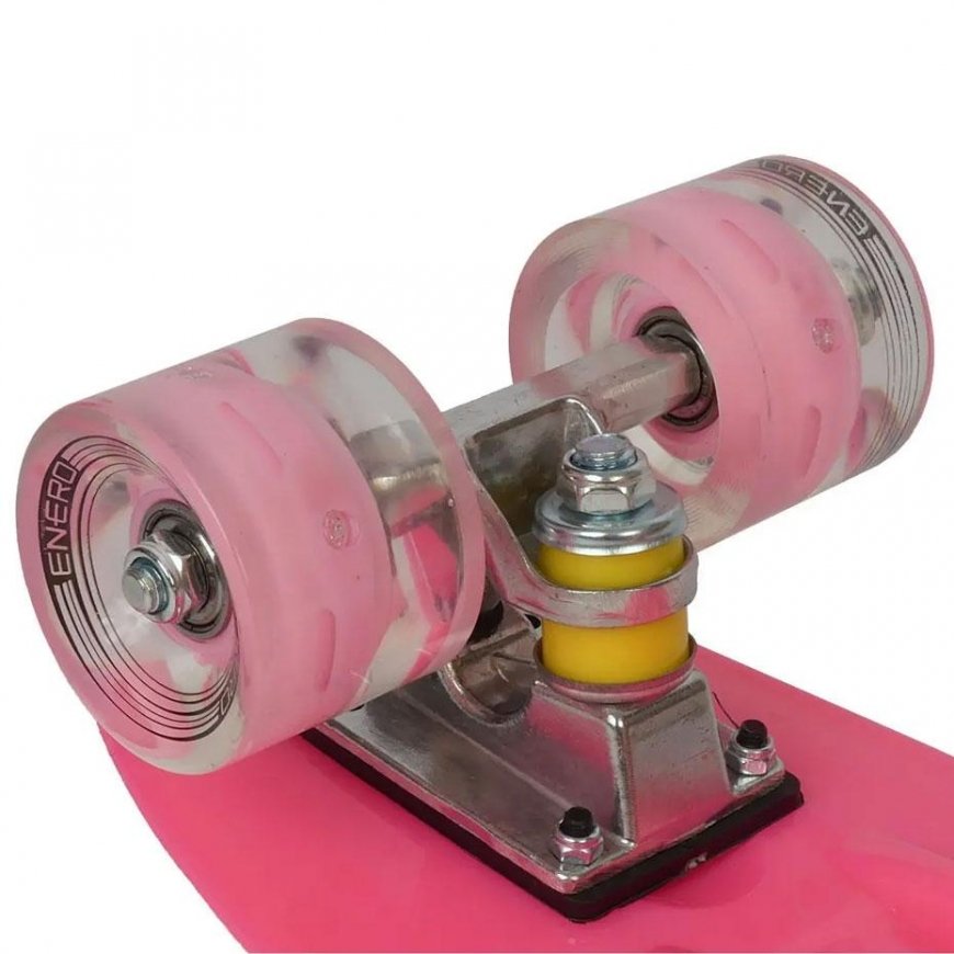 Skateboard PLASTIKOWA 22 CALE ENERO RÓŻOWA LED – 5