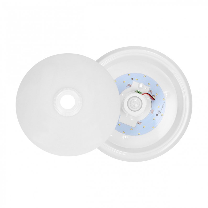 Orno ZONDA LED 12W, ceiling light with motion sensor, 800lm, IP20, 4000K, opal polycarbonate, white – 4