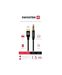 Swissten Textile Audio Adapter USB-C / 3.5 mm / 1.5m