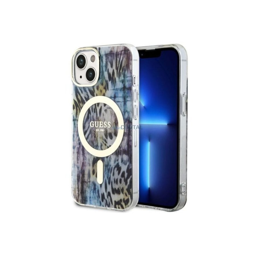 Guess GUHMP14SHLEOPWB iPhone 14 6.1" niebieski|blue hardcase Leo – 2