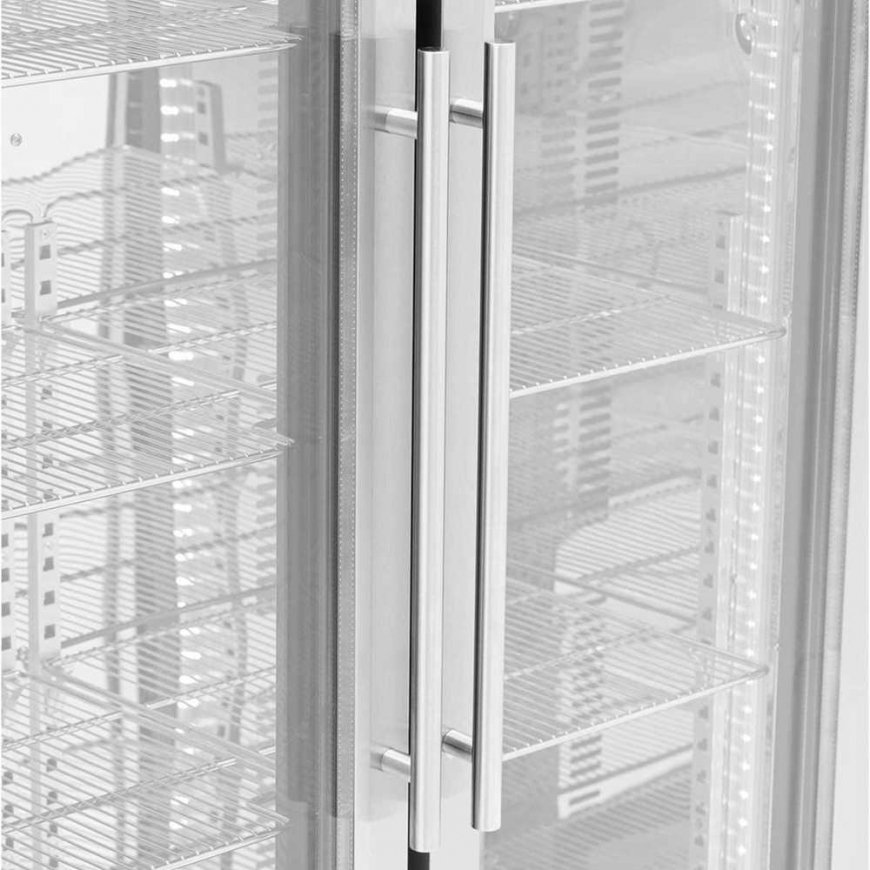 Royal Catering Bar fridge for drinks, 2 doors, glass, 458 l, 295 W - silver – 5
