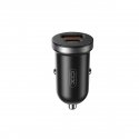 XO car charger CC56 PD 30W QC 1x USB 1x USB-C black XO car charger CC56 PD 30W QC 1x USB 1x USB-C black