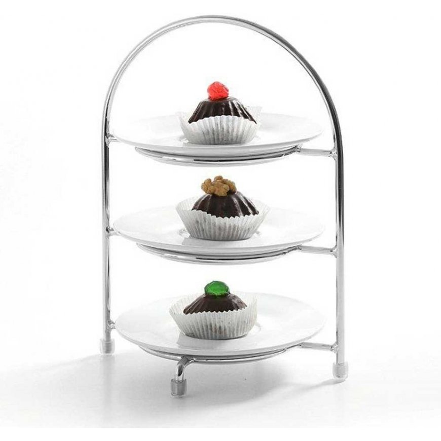 Showcase stand for 3 plates with a diameter of 27 cm steel - Hendi 425473 – 2