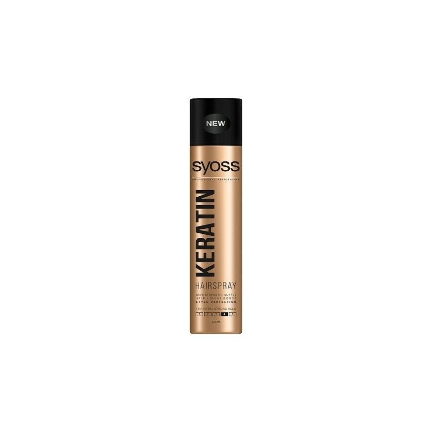 Syoss Keratin Hairspray Lakier do Włosów w Sprayu Extra Strong 300 ml