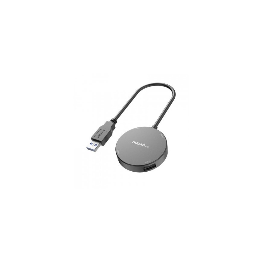 DUDAO 4in1 HUB USB splitter - 1x USB 3.2 Gen 1 / 3x USB 2.0 adapter with cable black (A15B)