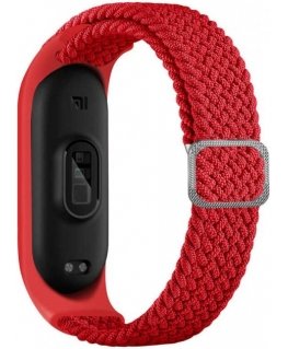 Beline pasek Mi Band 7|6|5 Textile czerwony|red