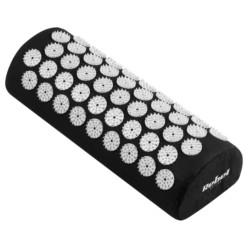 Wellness mat with acupressure spikes with pillow, 72x42cm, black, Rebel Active – 4