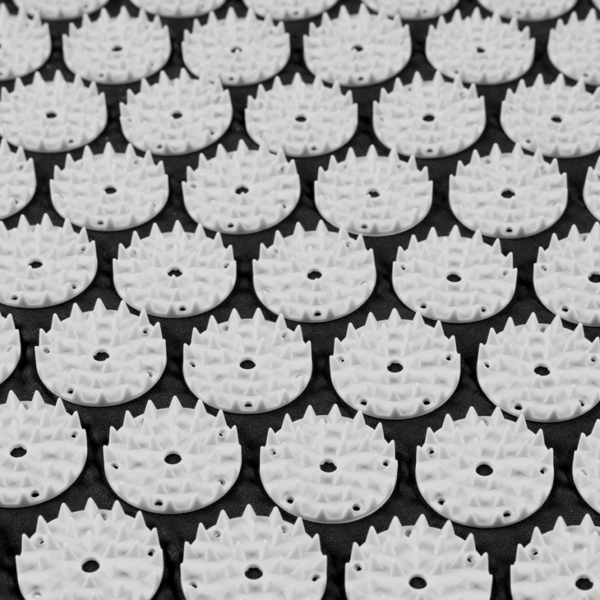Wellness mat with acupressure spikes with pillow, 72x42cm, black, Rebel Active – 5