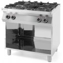 Hendi Kitchen Line 4-burner gas stove on an open base, width 800 mm. 700 mm Hendi Kitchen Line 4-burner gas stove on an open base, width 800 mm. 700 mm