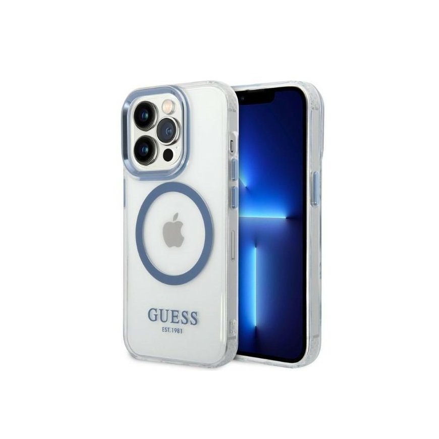 Guess GUHMP14LHTRMB iPhone 14 Pro 6,1" niebieski|blue hard case