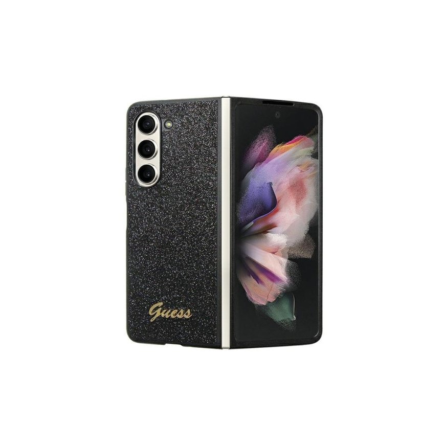 Guess GUHCZFD5HGGSHK F946 Z Fold5 czarny|black hardcase Glitter