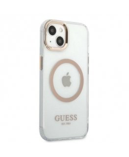 Guess GUHMP13MHTRMD iPhone 13 6,1" złoty|gold hard case Metal Ou