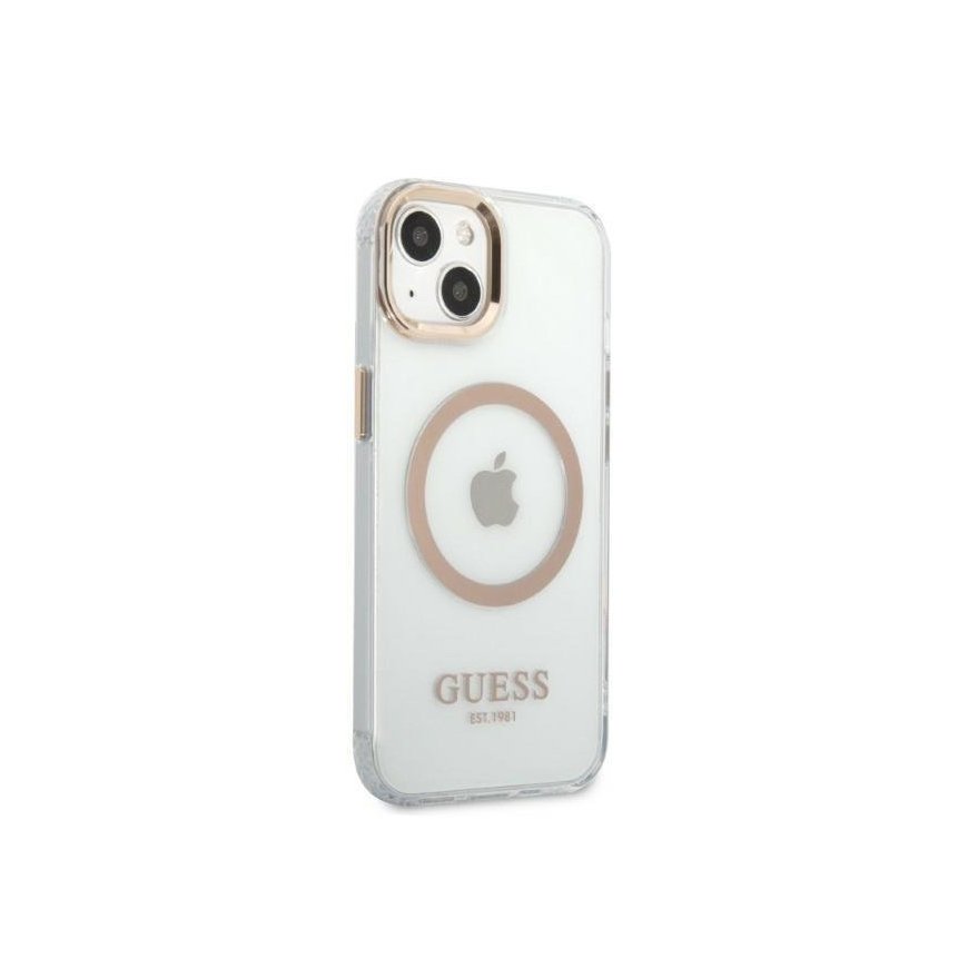 Guess GUHMP13MHTRMD iPhone 13 6,1" złoty|gold hard case Metal Ou