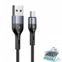 USAMS Kabel pleciony U55 2A micro USB 1szt. for set U55 czarny|b