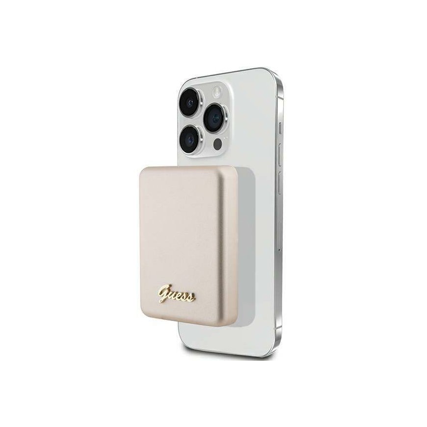 Guess Powerbank 15W GUPB5LP4GEGK 5000mAh czarny|black 4G Leather