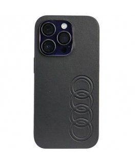 Audi Synthetic Leather iPhone 14 Pro 6.1" czarny|black hardcase