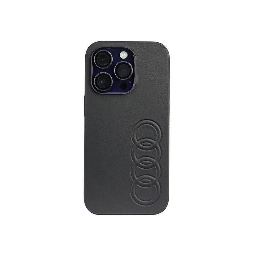 Audi Synthetic Leather iPhone 14 Pro 6.1" czarny|black hardcase