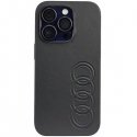 Audi Synthetic Leather iPhone 14 Pro 6.1" czarny|black hardcase Audi Synthetic Leather iPhone 14 Pro 6.1" czarny|black hardcase