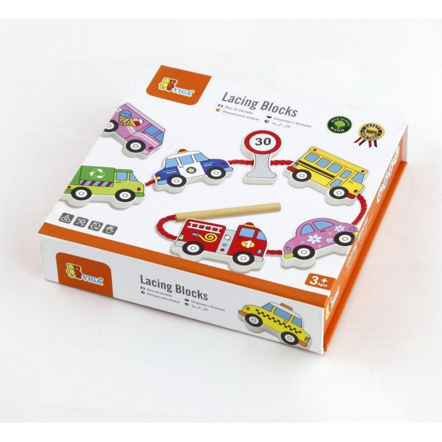 Viga wooden blocks are connected with