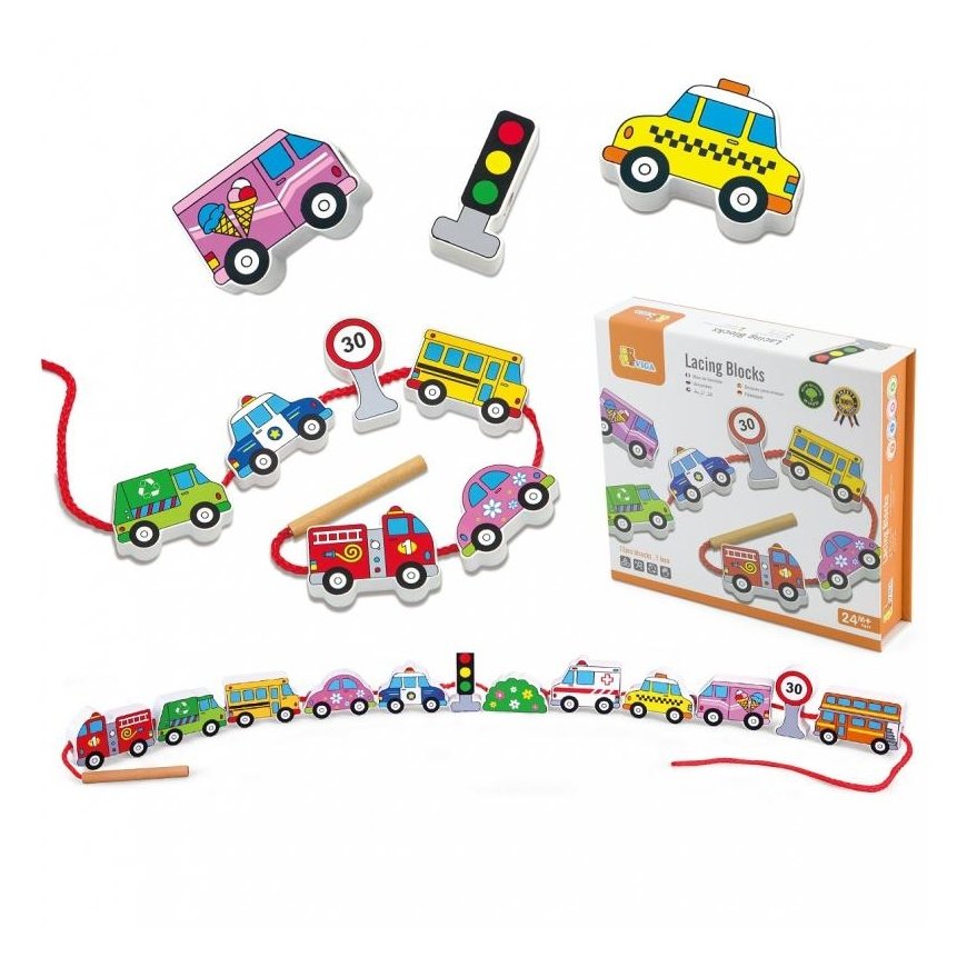Viga wooden blocks are connected with thread – 4