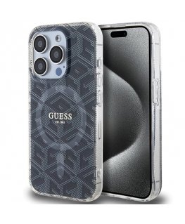 Guess GUHMP15LHGCUSTGK iPhone 15 Pro 6.1" czarny|black hardcase