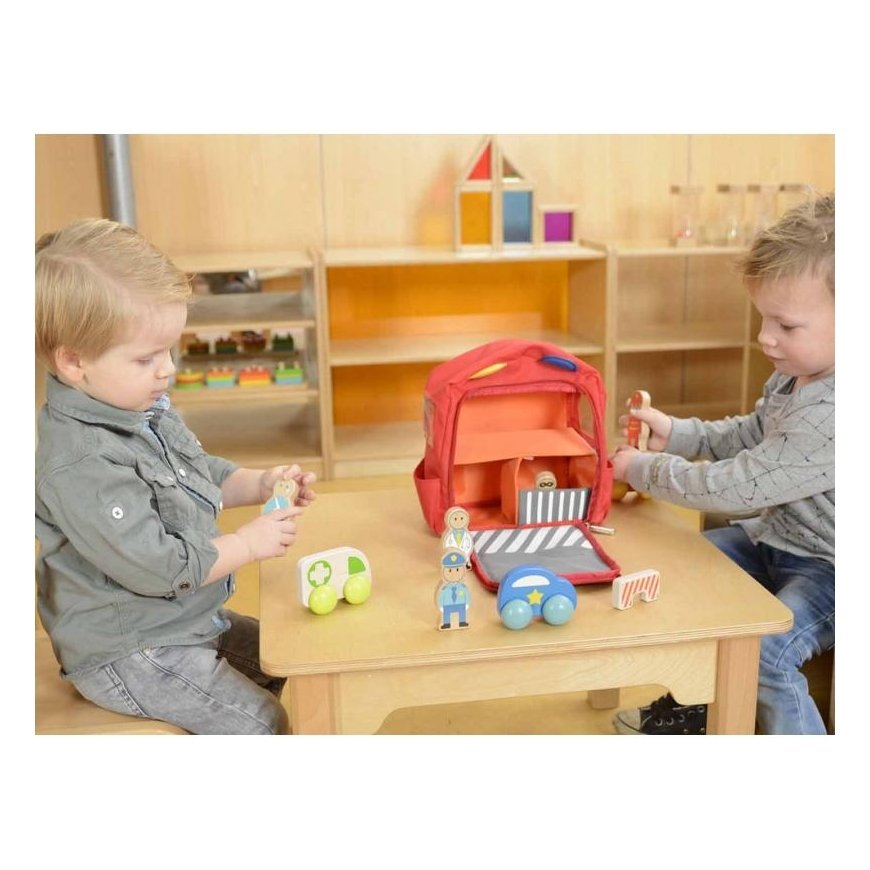Vaikiškas medinis gaisrininko rinkinys kuprinėje, Masterkidz – 3