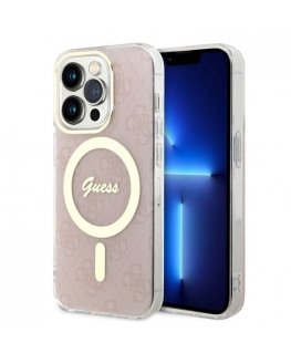 Guess GUHMP15LH4STP iPhone 15 Pro 6.1" rózowy|pink hardcase IML