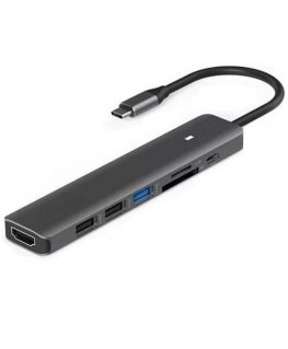 Extra Digital Adapteris USB Type-C - HDMI, 3x USB Type-A, SD, TF, USB Type-C PD100W