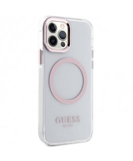 Guess GUHMP12MHTRMP iPhone 12|12 Pro 6.1" różowy|pink hard case