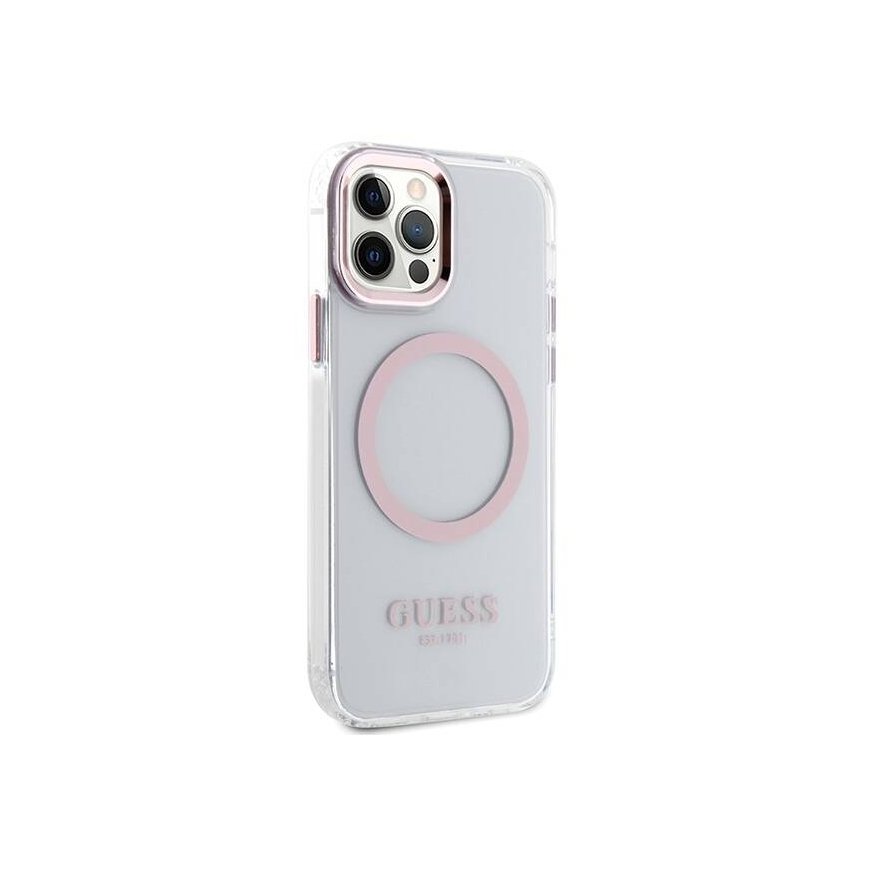 Guess GUHMP12MHTRMP iPhone 12|12 Pro 6.1" różowy|pink hard case