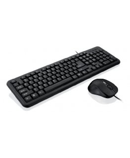 iBox OFFICE KIT II klaviatuur Hiir kaasa arvatud USB QWERTY Inglise Must