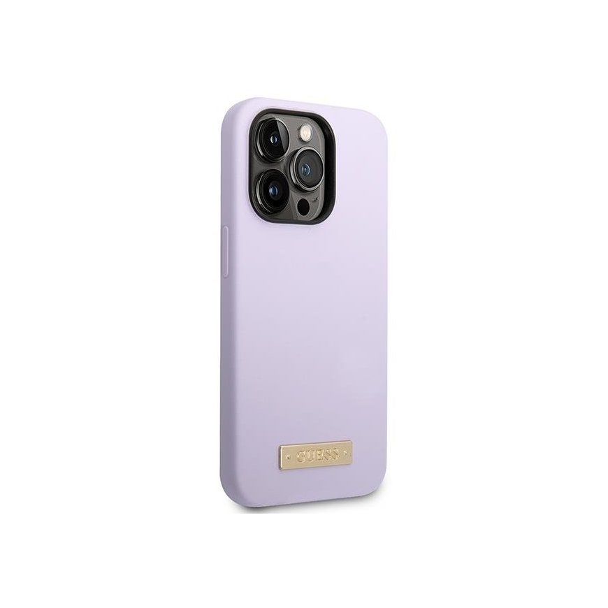 Guess GUHMP14LSBPLU iPhone 14 Pro 6,1" fioletowy|purple hard cas