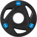 Set of rubberized cast iron weights 4x2.5kg, Olympic opening 51mm, REBEL ACTIVE Set of rubberized cast iron weights 4x2.5kg, Olympic opening 51mm, REBEL ACTIVE