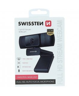 Swissten Full HD Web Camera with Microphone / Auto Focus USB