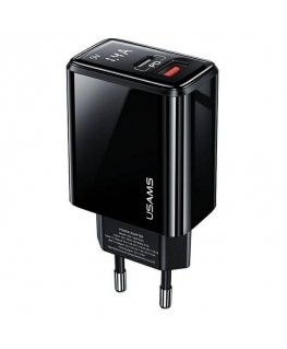 USAMS Ład. siec. 1xUSB-C+1xUSB T40 20W LED (only head) PD3.0 +QC