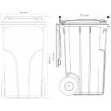 Container for waste and garbage CERTIFICATES Europlast Austria - black 240L Container for waste and garbage CERTIFICATES Europlast Austria - black 240L