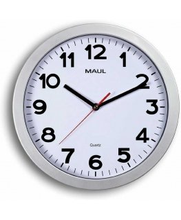 Wall clock MAUL Step, diameter 40 cm, silver sp.