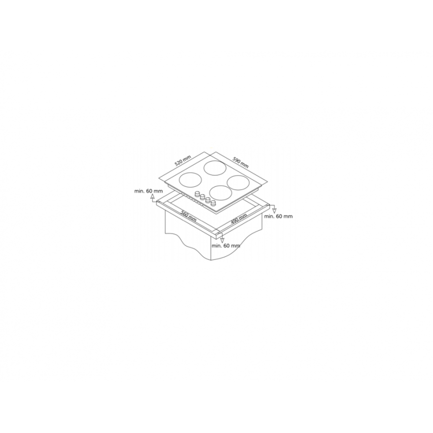 Simfer | H6.040.DECSP | Hob | Vitroceramic | Number of burners – 2