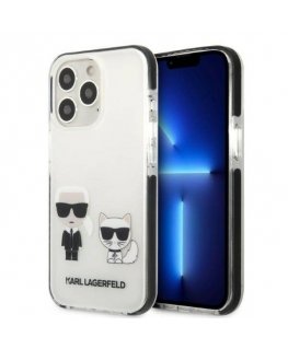 Karl Lagerfeld TPE Karl and Choupette Case for iPhone 13 Pro Whi