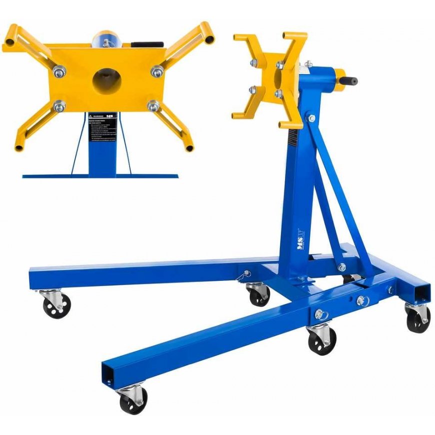 Folding rotary gearbox motor stand 900kg MSW MS-900