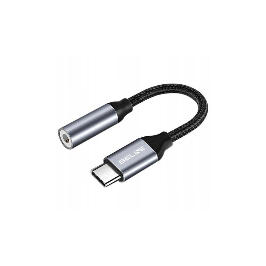 Beline Adapter USB-C|Jack 3,5mm szary|gray