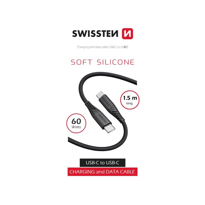 Swissten Soft Silicone Data Cable USB-C