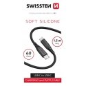 Swissten Soft Silicone Data Cable USB-C / USB-C / 1.5m / 60w
