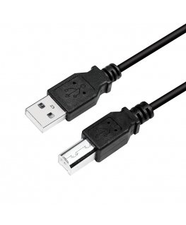 LogiLink CU0009B USB kabelis 5 m USB 2.0 USB A USB B Melns