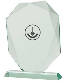 Detail Engraved glass trophy with case
